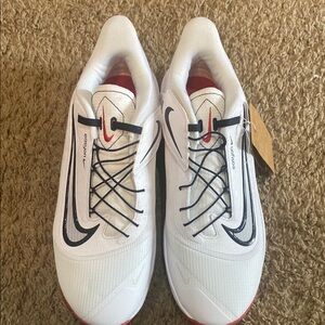 Nike Precision 7 EasyOn Basketball Shoes Men's White and Red